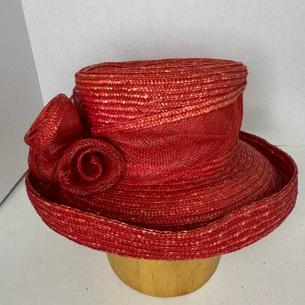 Vintage Betmar Women's Red Hat with Rosette